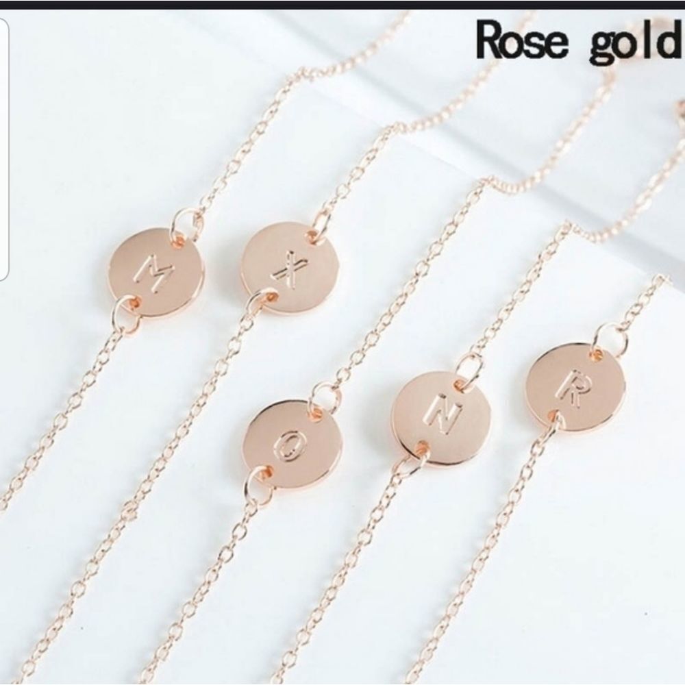💕 $6 Bundled Rose gold "S" initial bracelets